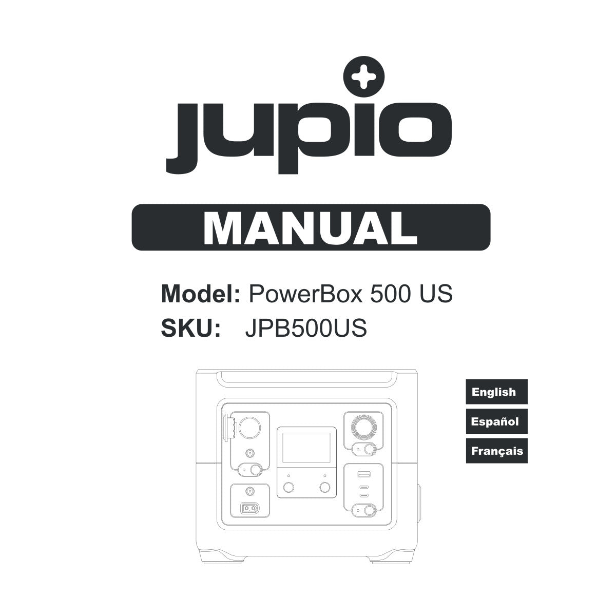 Jupio PowerBox 500 US - Portable Power Station